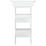 Wall Bar Table White 102x45x103.5 cm Engineered Wood