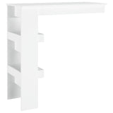 Wall Bar Table White 102x45x103.5 cm Engineered Wood - 45-Degree Angle