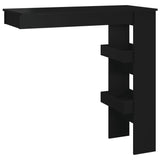 Wall Bar Table Black 102x45x103.5 cm Engineered Wood - Front View