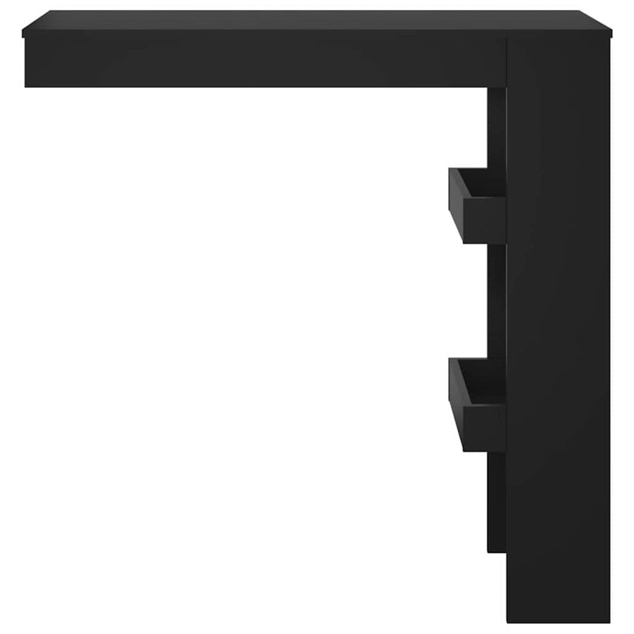 Wall Bar Table Black 102x45x103.5 cm Engineered Wood