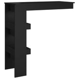 Wall Bar Table Black 102x45x103.5 cm Engineered Wood - 45-Degree Angle