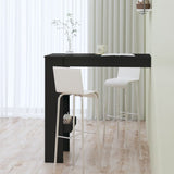 Wall Bar Table Black 102x45x103.5 cm Engineered Wood - Rear View