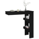 Wall Bar Table Black 102x45x103.5 cm Engineered Wood - Close-Up Angle