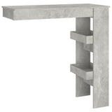 Wall Bar Table Concrete Grey 102x45x103.5 cm Engineered Wood