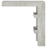 Wall Bar Table Concrete Grey 102x45x103.5 cm Engineered Wood - Side View