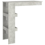 Wall Bar Table Concrete Grey 102x45x103.5 cm Engineered Wood - 45-Degree Angle