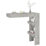 Wall Bar Table Concrete Grey 102x45x103.5 cm Engineered Wood - Close-Up Angle