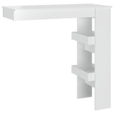 Wall Bar Table High Gloss White 102x45x103.5 cm Engineered Wood - Front View