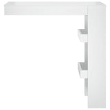 Wall Bar Table High Gloss White 102x45x103.5 cm Engineered Wood - Side View