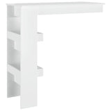 Wall Bar Table High Gloss White 102x45x103.5 cm Engineered Wood - 45-Degree Angle