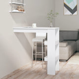 Wall Bar Table High Gloss White 102x45x103.5 cm Engineered Wood