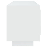 TV Cabinet White 102x35x45 cm Engineered Wood - Rear View