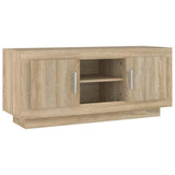 TV Cabinet Sonoma Oak 102x35x45 cm Engineered Wood - Front View