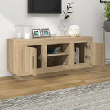 TV Cabinet Sonoma Oak 102x35x45 cm Engineered Wood - Side View