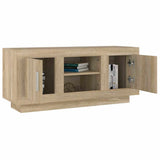 TV Cabinet Sonoma Oak 102x35x45 cm Engineered Wood - Top-Down View