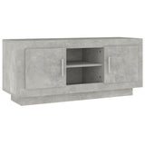 TV Cabinet Concrete Grey 102x35x45 cm Engineered Wood - Front View