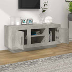 TV Cabinet Concrete Grey 102x35x45 cm Engineered Wood
