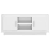 TV Cabinet High Gloss White 102x35x45 cm Engineered Wood