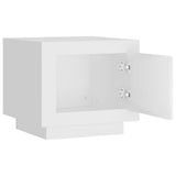 Coffee Table White 51x50x45 cm Engineered Wood - 45-Degree Angle