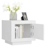 Coffee Table White 51x50x45 cm Engineered Wood - Low Angle