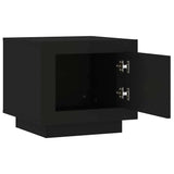 Coffee Table Black 51x50x45 cm Engineered Wood - 45-Degree Angle