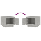 Coffee Table Concrete Grey 51x50x45 cm Engineered Wood - Rear View