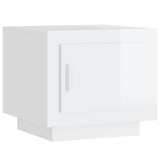 Coffee Table High Gloss White 51x50x45 cm Engineered Wood