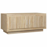 Coffee Table Sonoma Oak 102x50x45 cm Engineered Wood - Front View