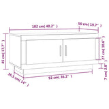 Coffee Table Sonoma Oak 102x50x45 cm Engineered Wood