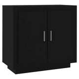 Sideboard Black 80x40x75 cm Engineered Wood - Front View