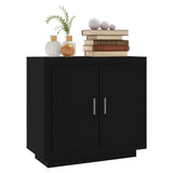 Sideboard Black 80x40x75 cm Engineered Wood - Low Angle