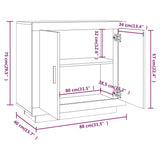 Sideboard Black 80x40x75 cm Engineered Wood - Extra Image