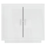 Sideboard High Gloss White 80x40x75 cm Engineered Wood - Side View
