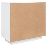 Sideboard High Gloss White 80x40x75 cm Engineered Wood - 45-Degree Angle