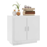 Sideboard High Gloss White 80x40x75 cm Engineered Wood - Low Angle