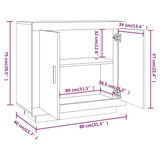 Sideboard High Gloss White 80x40x75 cm Engineered Wood
