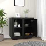 Sideboard Black 80x40x75 cm - Side View