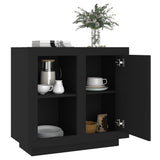 Sideboard Black 80x40x75 cm - Top-Down View