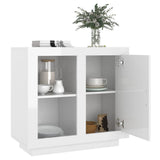 Sideboard High Gloss White 80x40x75 cm - Top-Down View