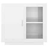 Sideboard High Gloss White 80x40x75 cm - 45-Degree Angle