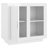 Sideboard High Gloss White 80x40x75 cm - Close-Up Angle