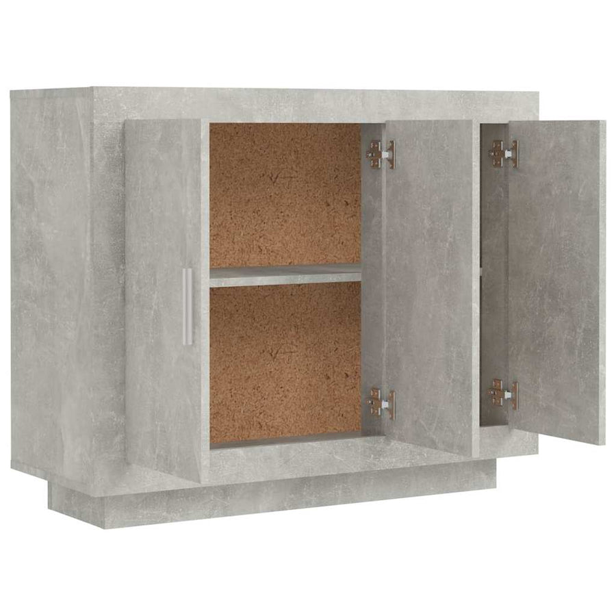 Sideboard Concrete Grey 92x35x75 cm Engineered Wood
