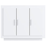 Sideboard High Gloss White 92x35x75 cm Engineered Wood