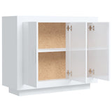 Sideboard High Gloss White 92x35x75 cm Engineered Wood - Close-Up Angle