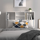 Headboard Cabinet White 100 cm - Side View