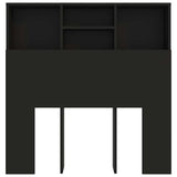 Headboard Cabinet Black 100 cm