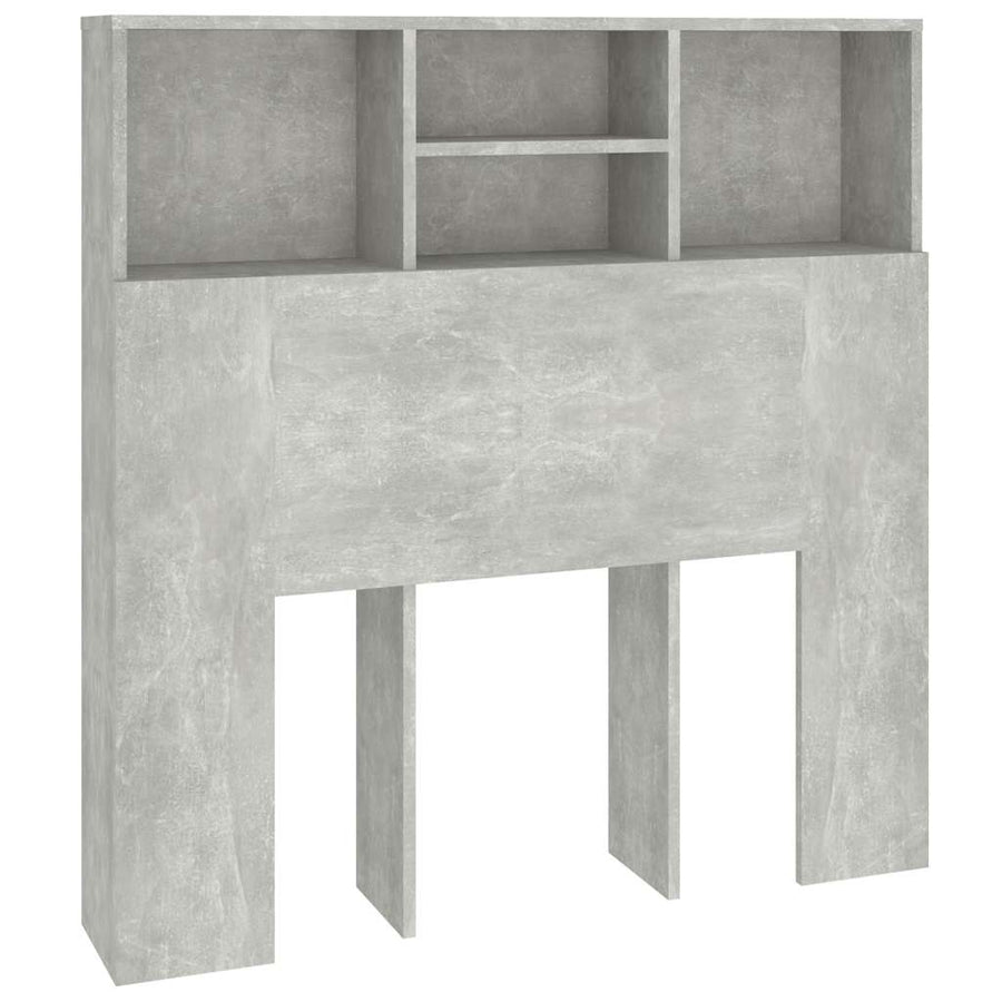 Headboard Cabinet Concrete Grey 100 cm