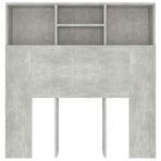 Headboard Cabinet Concrete Grey 100 cm