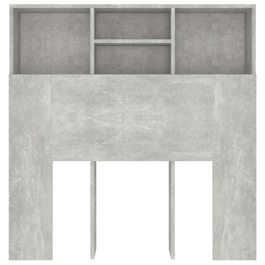 Headboard Cabinet Concrete Grey 100 cm
