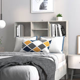 Headboard Cabinet Concrete Grey 100x19x103.5 cm